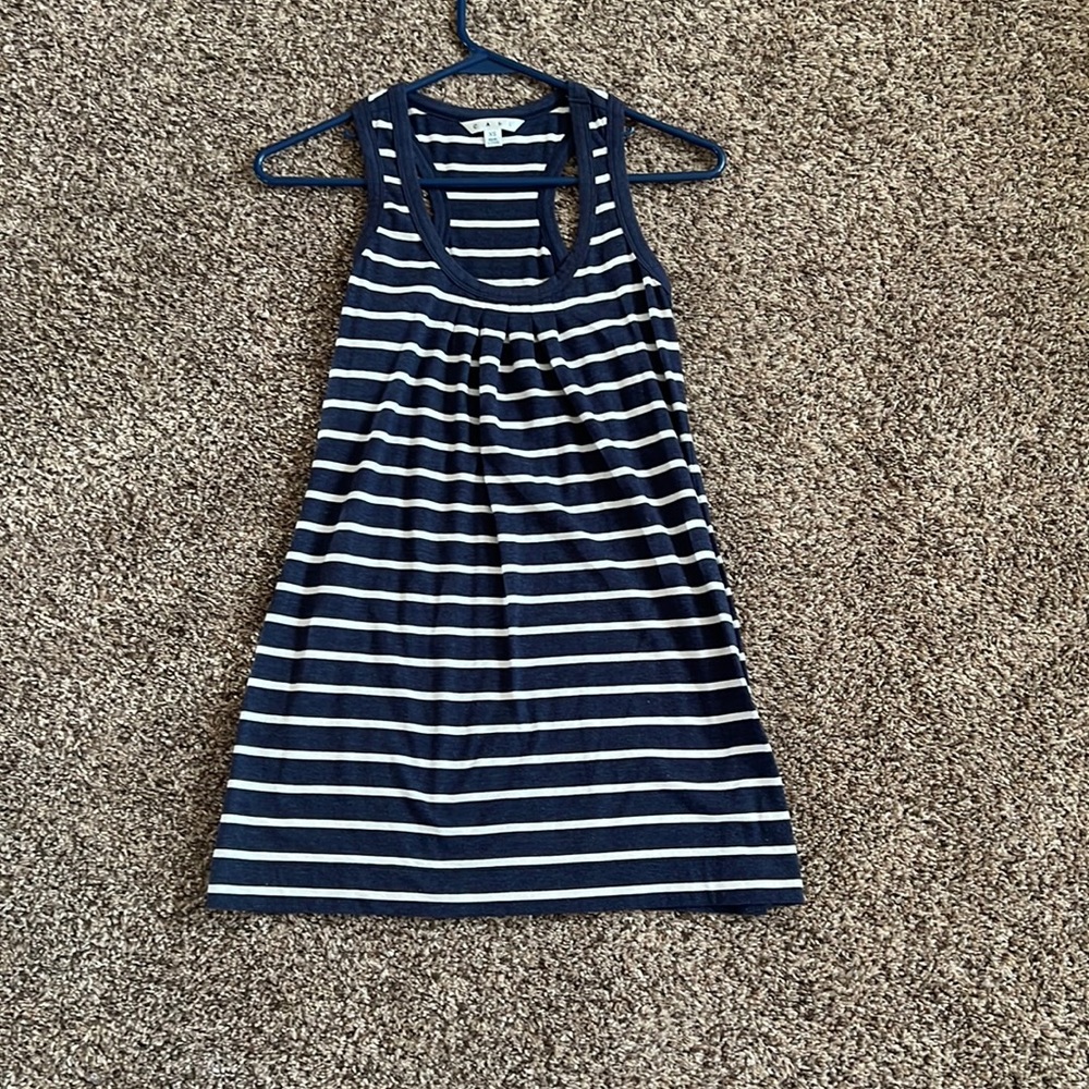 Cabi, Extra Small, Navy and White, Stripped Tank Top